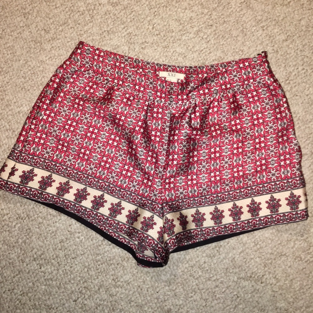 Patterned Silky Shorts